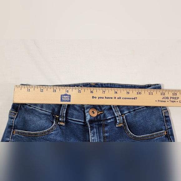 NO BOUNDARIES SUPER HIGH RISE JUNIORS JEANS, SIZE 7, DARK WASH, BLUE - Picture 11 of 13